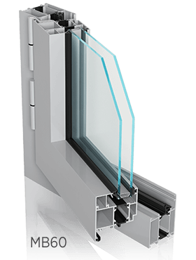 Hliníkové vonkajšie okná ALUPROF MB60