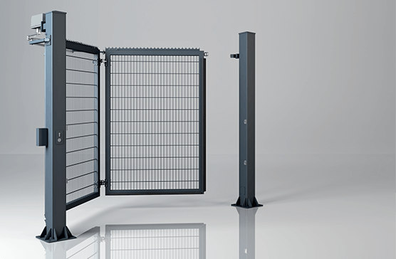 Jednokrídlové vráta pravá V-KING s výplňou mrežovým panelom Vega 2D Super