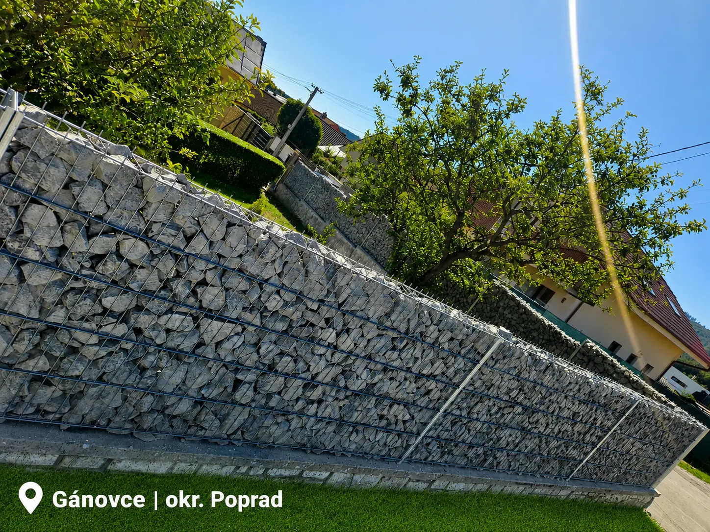 Gabionové ploty v Poprade