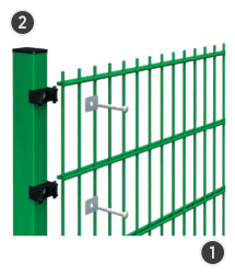 Systém DELTA 2D – na stĺpikoch s prierezom 60 × 40 mm.