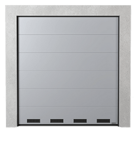 Sekčná priemyselná brána s vetracími mriežkami K-1