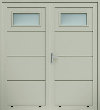 Panelové dvojkrídlové dvere bez reliéfu, zasklenie A1