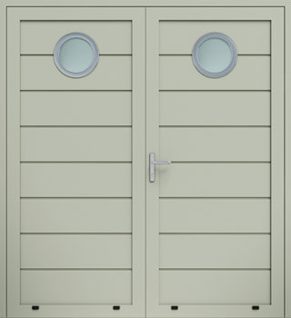 Panelové dvojkrídlové dvere, hlboký reliéf, zasklenie O