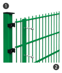 Systém SIGMA 2D – na stĺpikoch s prierezom 60 × 40 mm.