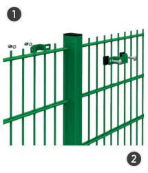 Systém OMEGA 2D – na stĺpikoch s prierezom 60 × 40 mm.