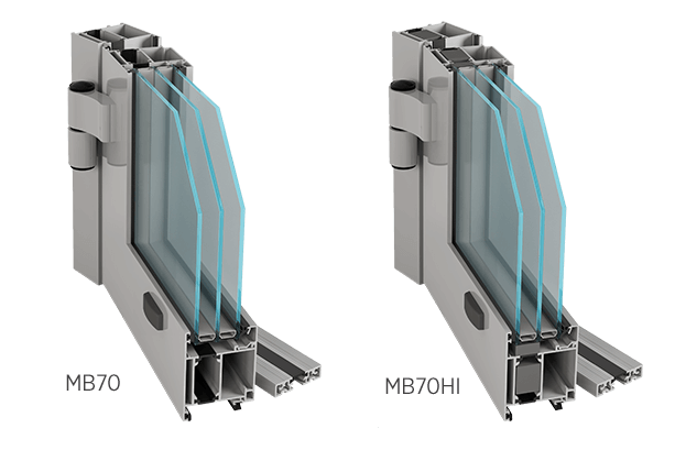 Hliníkové vonkajšie dvere Aluprof MB70 alebo MB70HI