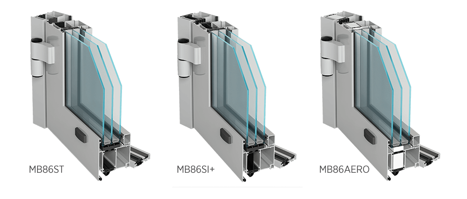 Hliníkové vonkajšie dvere Aluprof MB86ST, MB86SI +, MB86AERO