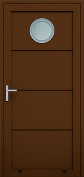 Panelové dvere bez reliéfu, zasklenie O
