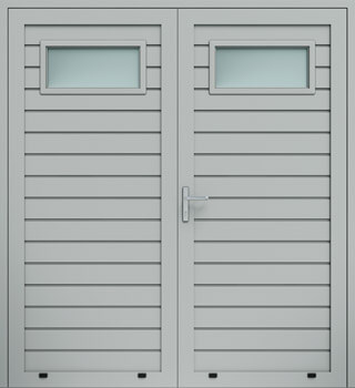 Panelové dvojkrídlové dvere, plytký reliéf, zasklenie A1
