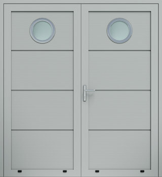Panelové dvojkrídlové dvere, panel V, zasklenie O
