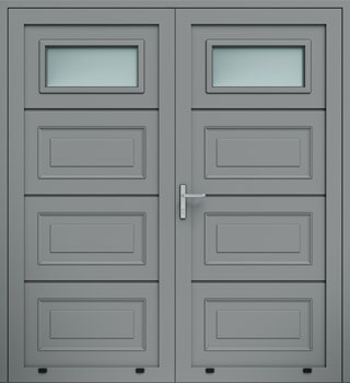 Panelové dvojkrídlové dvere, kazetová mozaika, zasklenie A1
