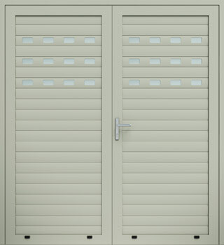 Panelové dvojkrídlové dvere, profil AW100, zasklený
